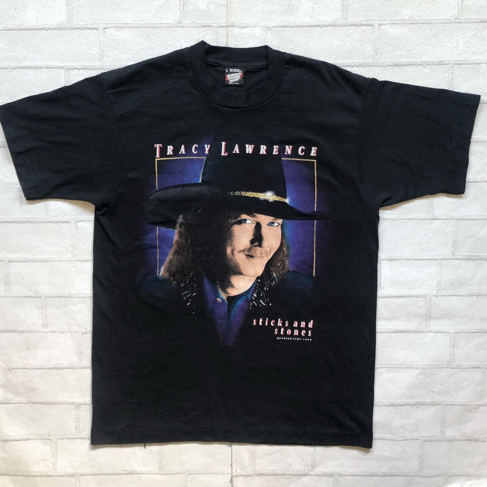 Vintage Tracy Lawrence T-shirt 1992 Sticks and Stones Screen Stars Best size L